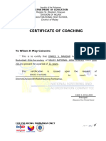 Certificate of Coaching