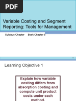 Study Materials Chapter - 4 - Variable Costing and Segment Tools For Management