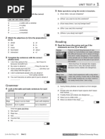 Link VII Unit 1 Test A