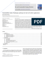 Sustainability study of hydrogen pathways for fuel cell vehicle applications