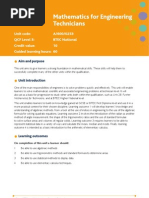 Unit 4 Mathematics For Engineering Technicians