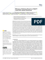 Development of an Efficiency Platform Based on MQTT for UAV Controlling and DoS Attack Detection