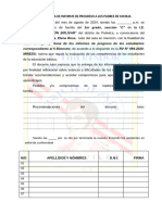 Acta de Entrega de Informe de Progreso A Los Padres de Familia