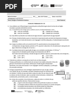 Ficha de Trabalho 19 - Energia e Fenómenos Térmicos