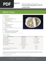 SLA Material Matrix Cream