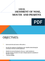  Assessment of Nose, Mouth and Pharynx