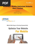 Building A Mobile-Optimized Website Best Practice: Ektron Mobile Doc. Rev. 2.2 (Nov. 2010)