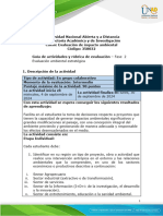 Guía de Actividades y Rúbrica de Evaluación - Unidad 2 - Fase 2 - Evaluación Ambiental Estratégica