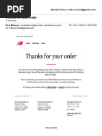 New Balance Online Order Receipt