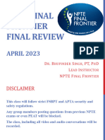 Final Recap NPTE Final Frontier April 2023