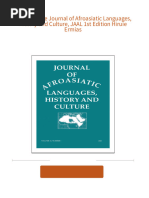 Immediate Download The Journal of Afroasiatic Languages, History and Culture, JAAL 1st Edition Hiruie Ermias Ebooks 2024