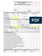 Permiso para Trabajos en Izaje Crítico. CONTRATISTA