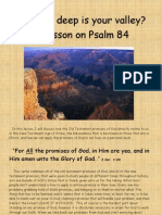 So,... How Deep Is Your Valley? A Lesson On Psalm 84