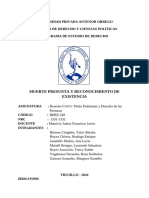 Muerte presunta monografía - DERECHO CIVIL