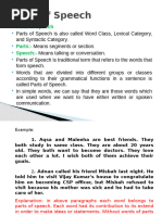 Topic Parts of Speech by Abid