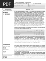 Comments Sheet - Financial Analysis-2019