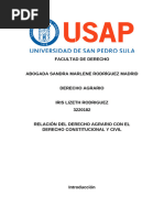 Relacion Entre El Derecho Agrario, Contitucional y Civil