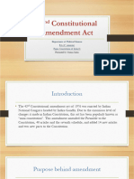 42 Constitutional Amendment Act: Department of Political Science