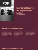 Introduction To Interpersonal Skills