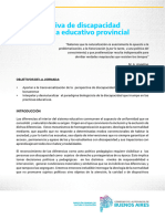 La Perspectiva de Discapacidad en El Sistema Educativo Provincial