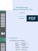 Vedic Mathematics, Teaching An Old Dog With New Tricks