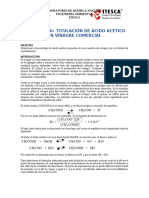 PRÁCTICA NÚM 6 - VALORACION DE  ACIDO ACETICO EN VINAGRE COMERCIAL