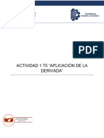 ACTIVIDAD 1 T5 TEXTO “APLICACIÓN DE LA DERIVADA CALCULO DIFERENCIA