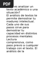 Análisis Interpretación y Comentarios de Textos y de Situaciones