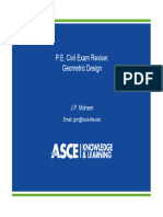 PE Civil Exam Review - Geometric Design Geometric Design