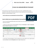 How to insert a blank new row automatically by Command Button in Excel_