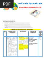 1° Sesión Día 3 Com Escribimos Una Noticia