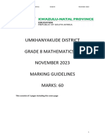 Grade 8 Maths P2 Memo