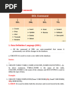 Types of SQL Commands