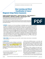 Application of Machine Learning and Word Embeddings in The Classification of Cancer Diagnosis Using Patient Anamnesis