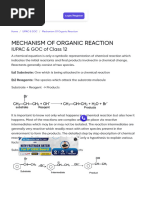 Class 12th - Mechanism of Organic Reaction