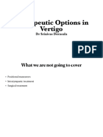 Therapeutic Options in Vertigo