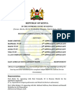 Ruling-SC Petition(Application) No. E012 of 2023 Dari Limited & 5 Others V East African Development Bank