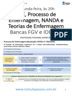 SAE, Processo de Enfermagem, NANDA e Teorias de Enfermagem (FGV-IDECAN)