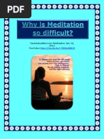 Why Is Meditation So Difficult