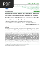 Ethnobotanical Study of Plant Non Timber Forest Products in The Coastal Area of Cameroon: Cases of Yabassi and Mouanko