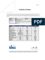 Certificate of Analysis