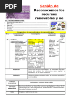 6º Grado Dia 1 Ps. Reconocemos Los Recursos Renovables y No Renovables