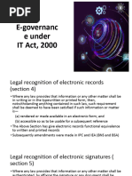 E Governance Under IT Act, 2000