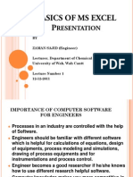 Basics of Ms Excel Lecture 1