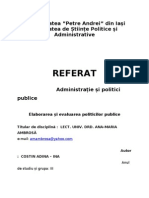 Referat Administratie Si Politici Publice