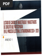 Anexo 1 Magistradas y Magistrados de Circuito: Convocatoria para Elección Judicial