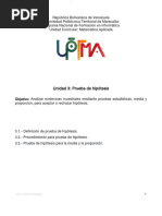 Unidad 3 Prueba de Hipotesis