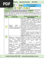 1er Grado Marzo - 01 Los Beneficios de Las Plantas (2023-2024)