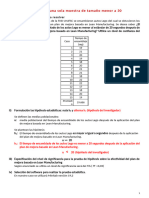 Prueba T Students de Una Sola Muestra para Carritos