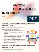 Module 2 The Role of Information Technology